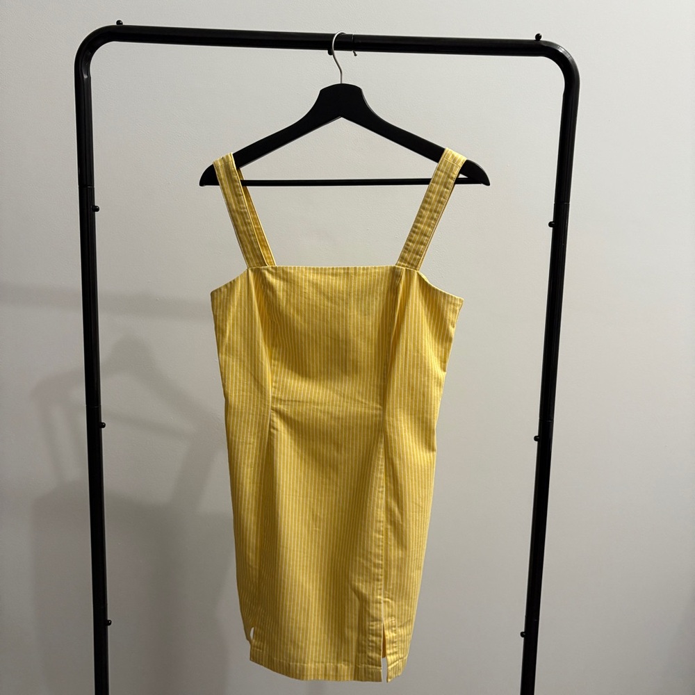 Forever 21 Yellow Pinstripe Mini Dress